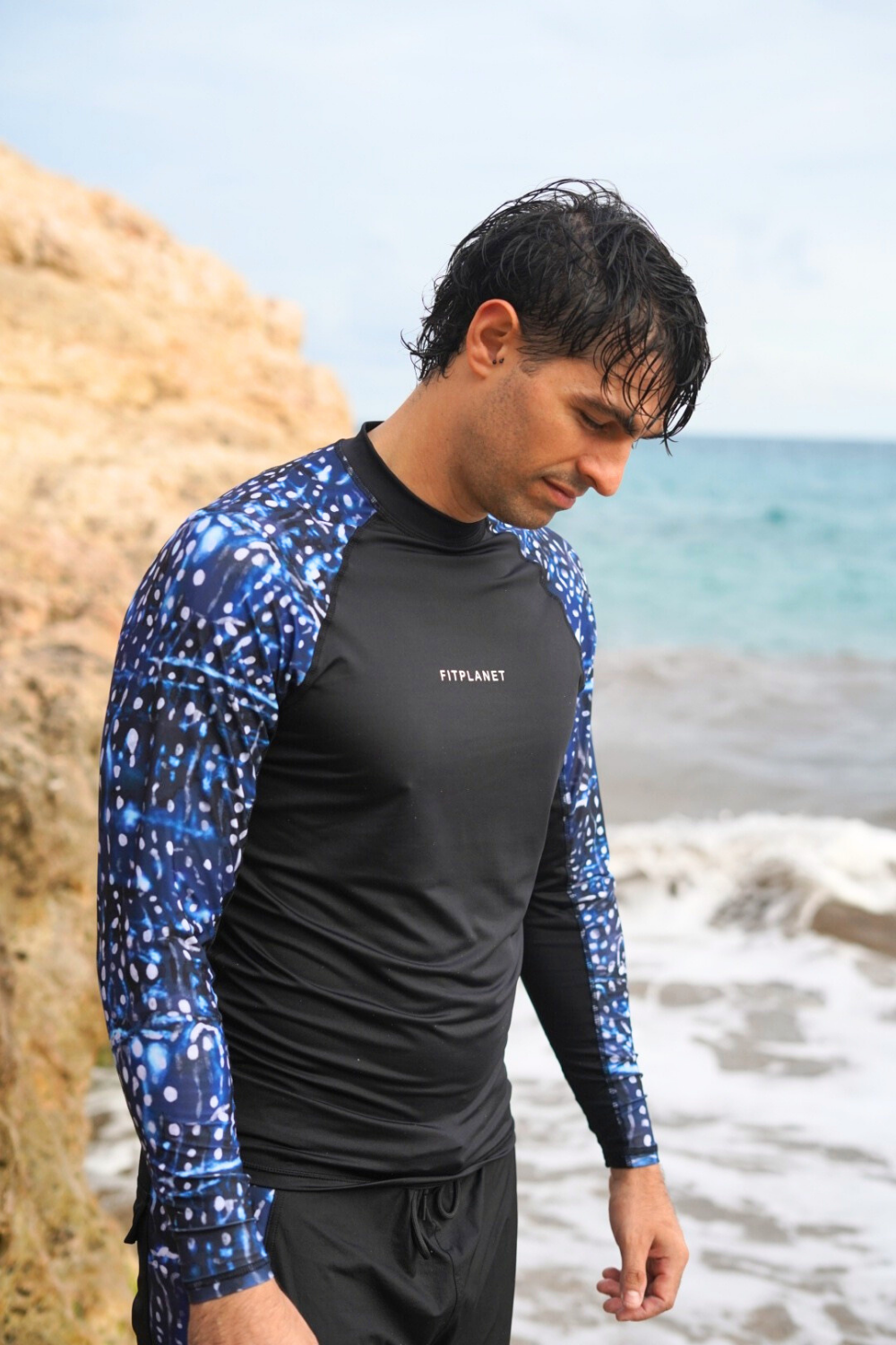 Maglia da surf a manica larga in lycra - Squalo balena