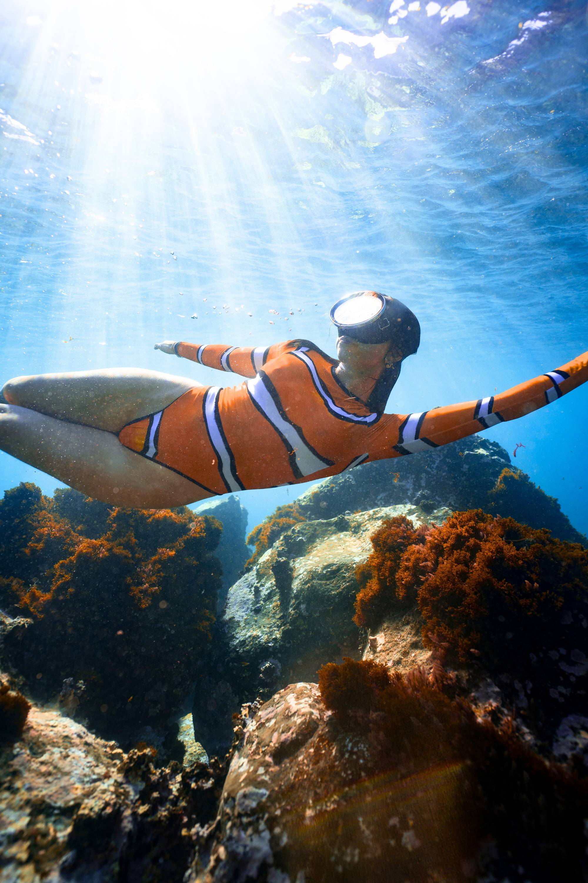 Maillot de bain de surf à manches longues - Poisson Clown