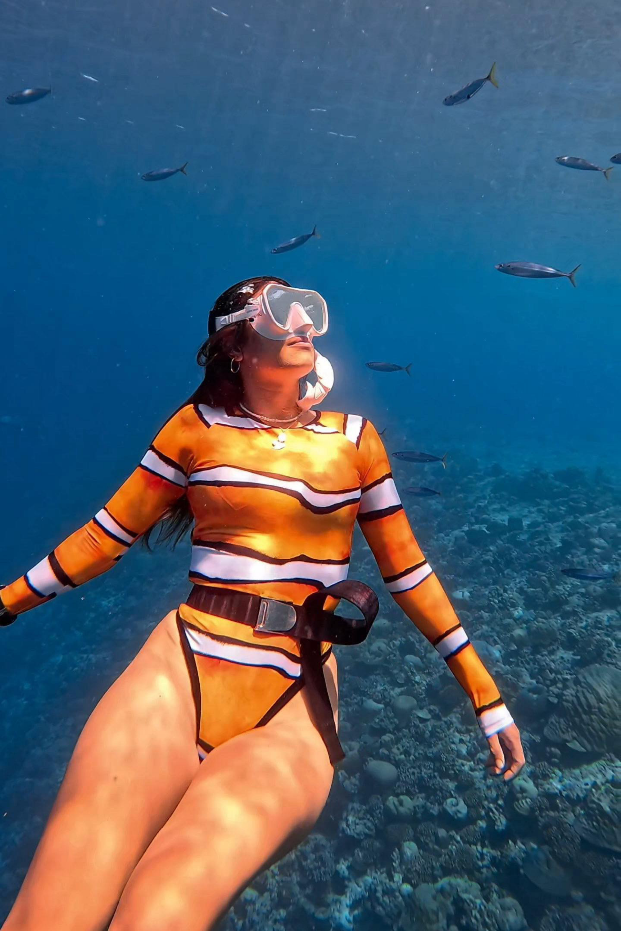 Costume da Surf a manica lunga - Pesce Pagliaccio (Schiena Scoperta)