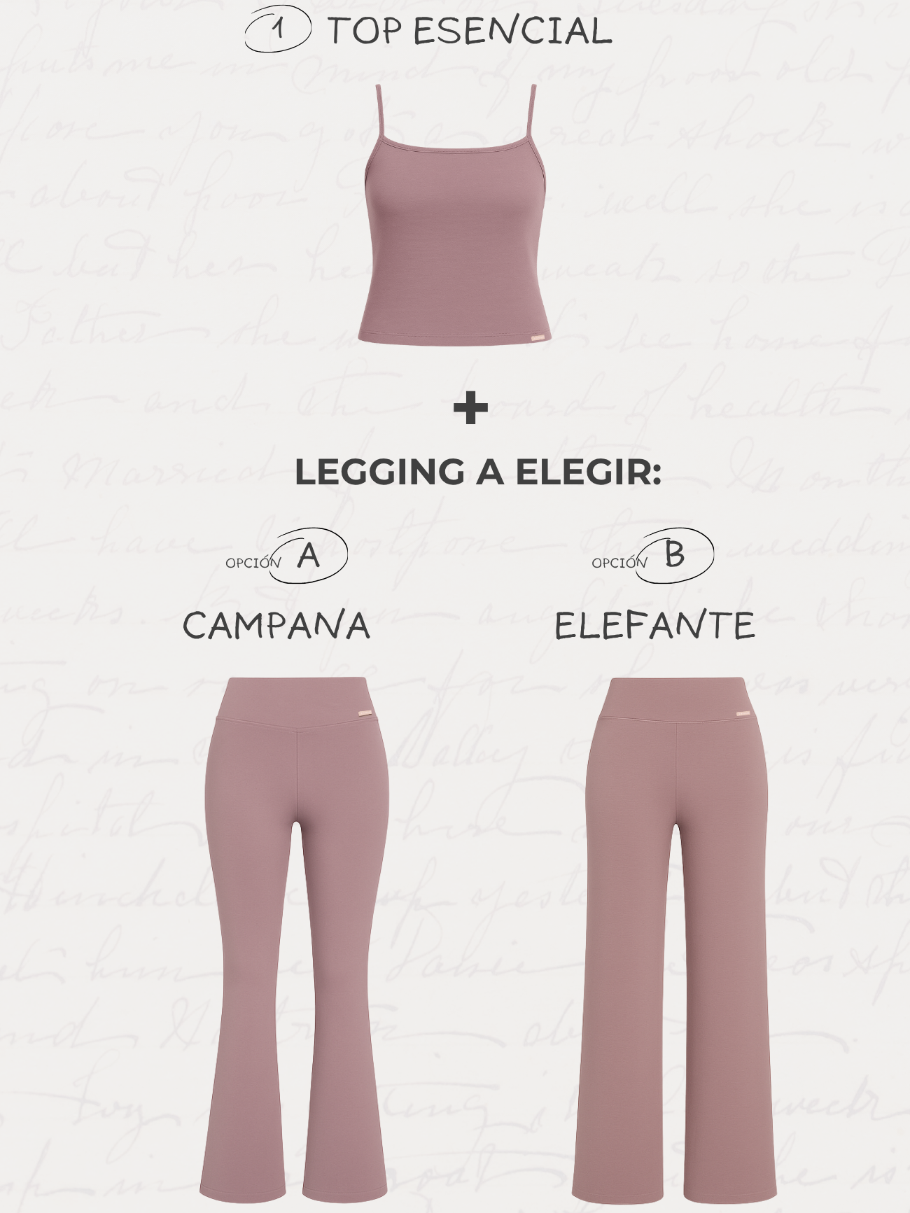 Conjunto Esencial algodón - Malva
