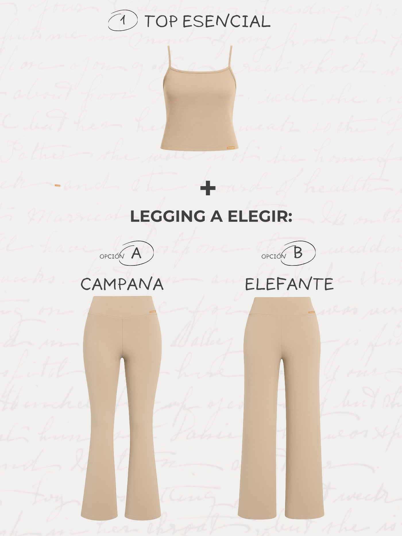 Conjunto Esencial algodón - Beige