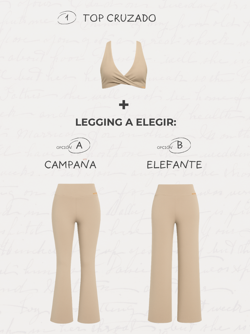 Conjunto cruzado algodón - Beige
