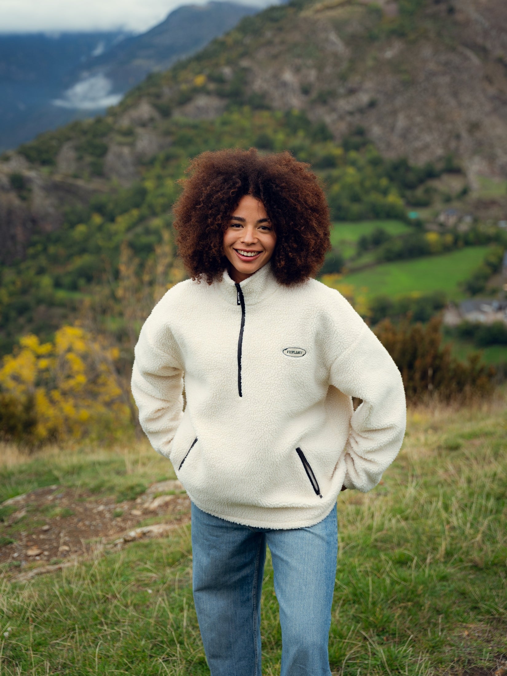 Giacca di Pile Fitplanet - Bianco