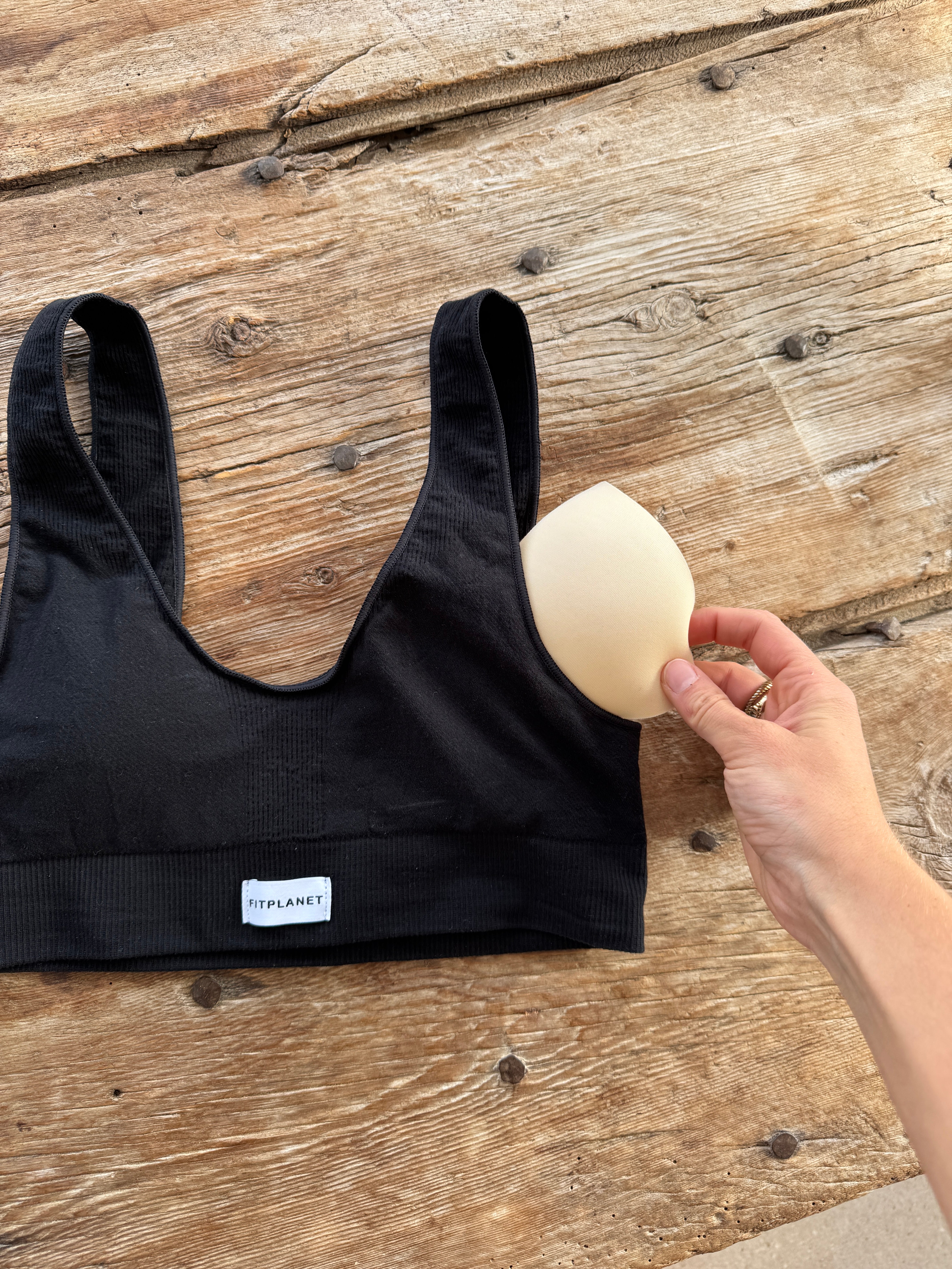 Baumwoll-BH - Schwarz