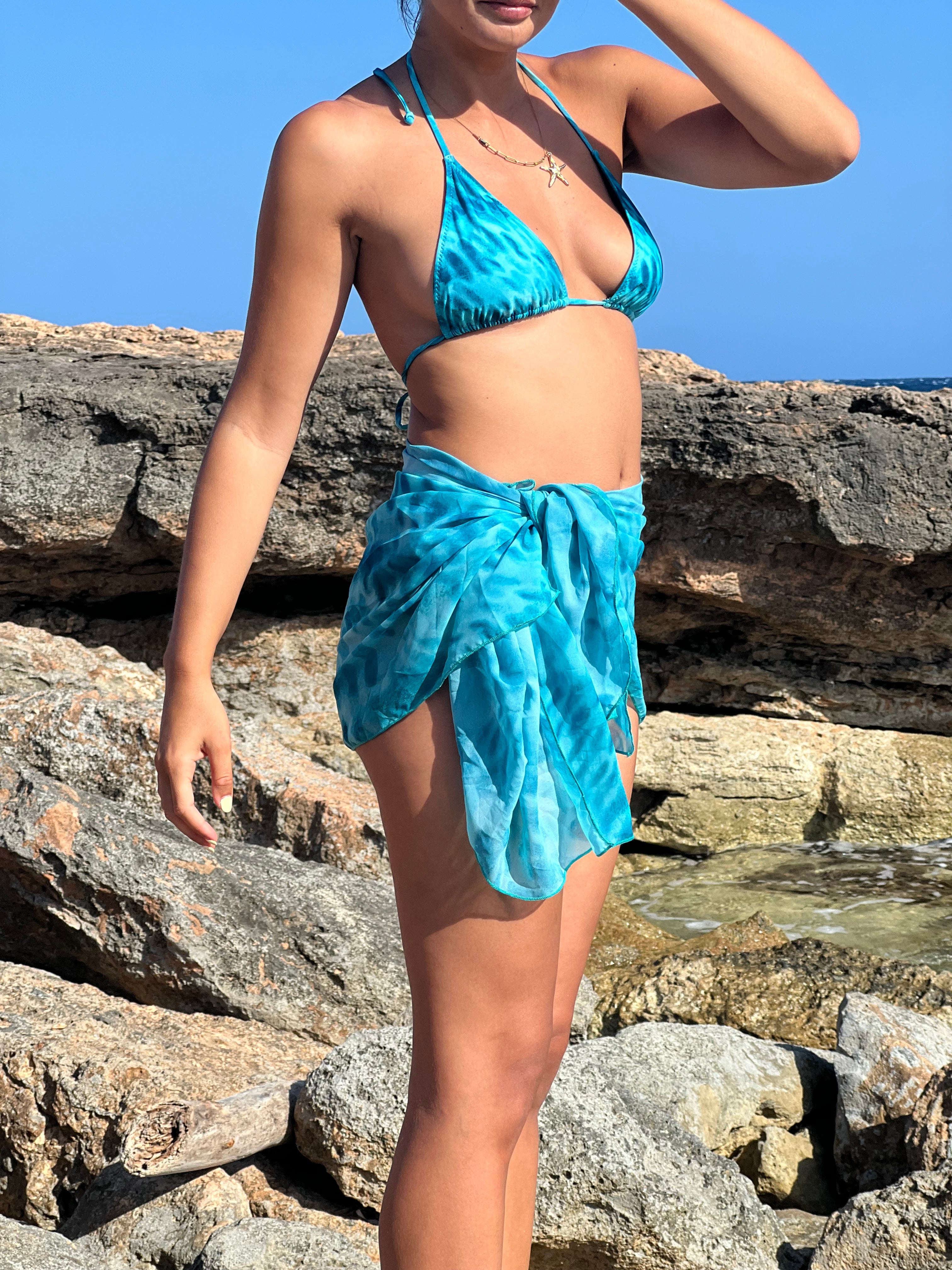 Pareo Tiburon Tigre - Tons Turquoises