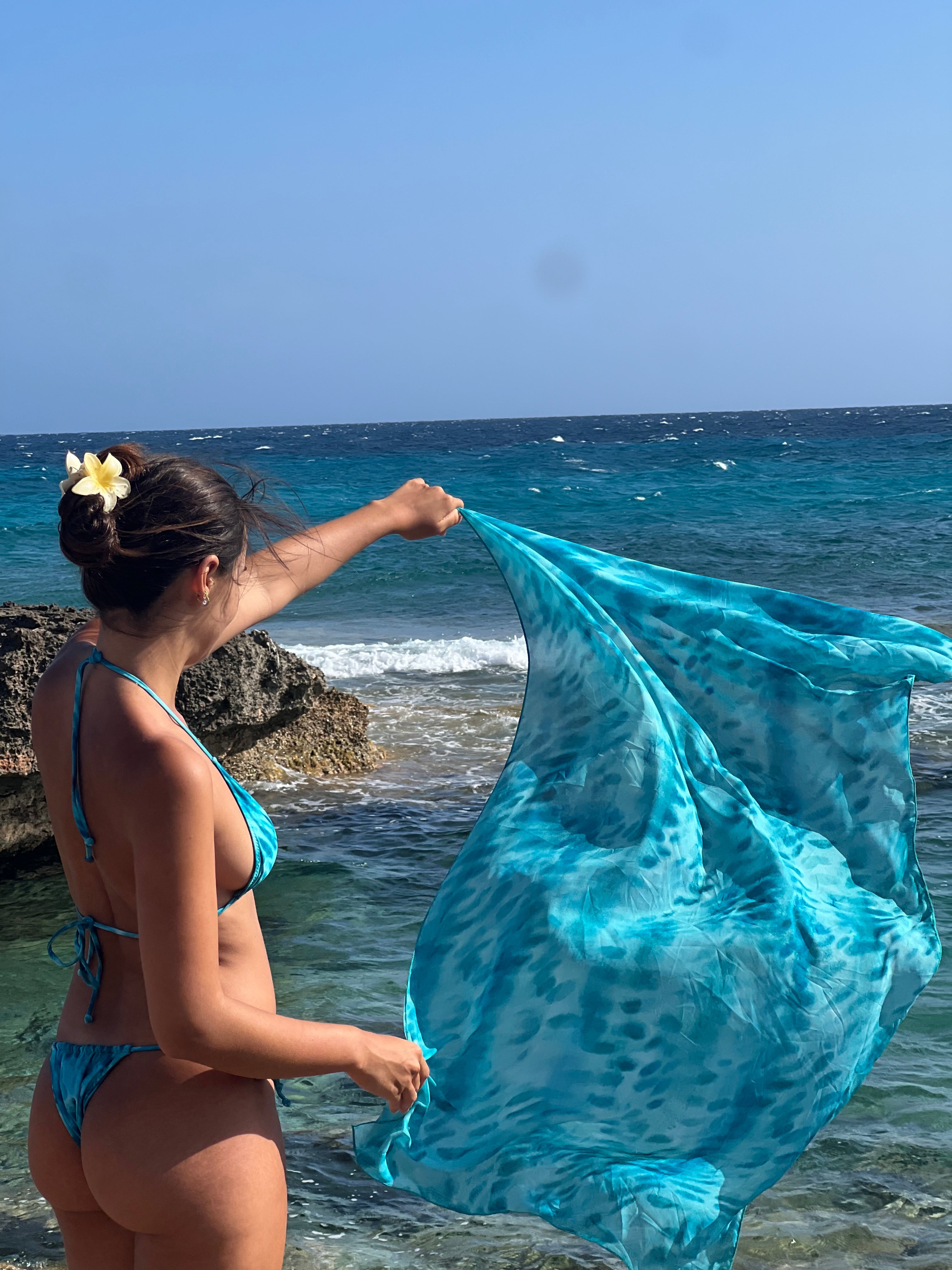 Pareo Tiburon Tigre - Tons Turquoises