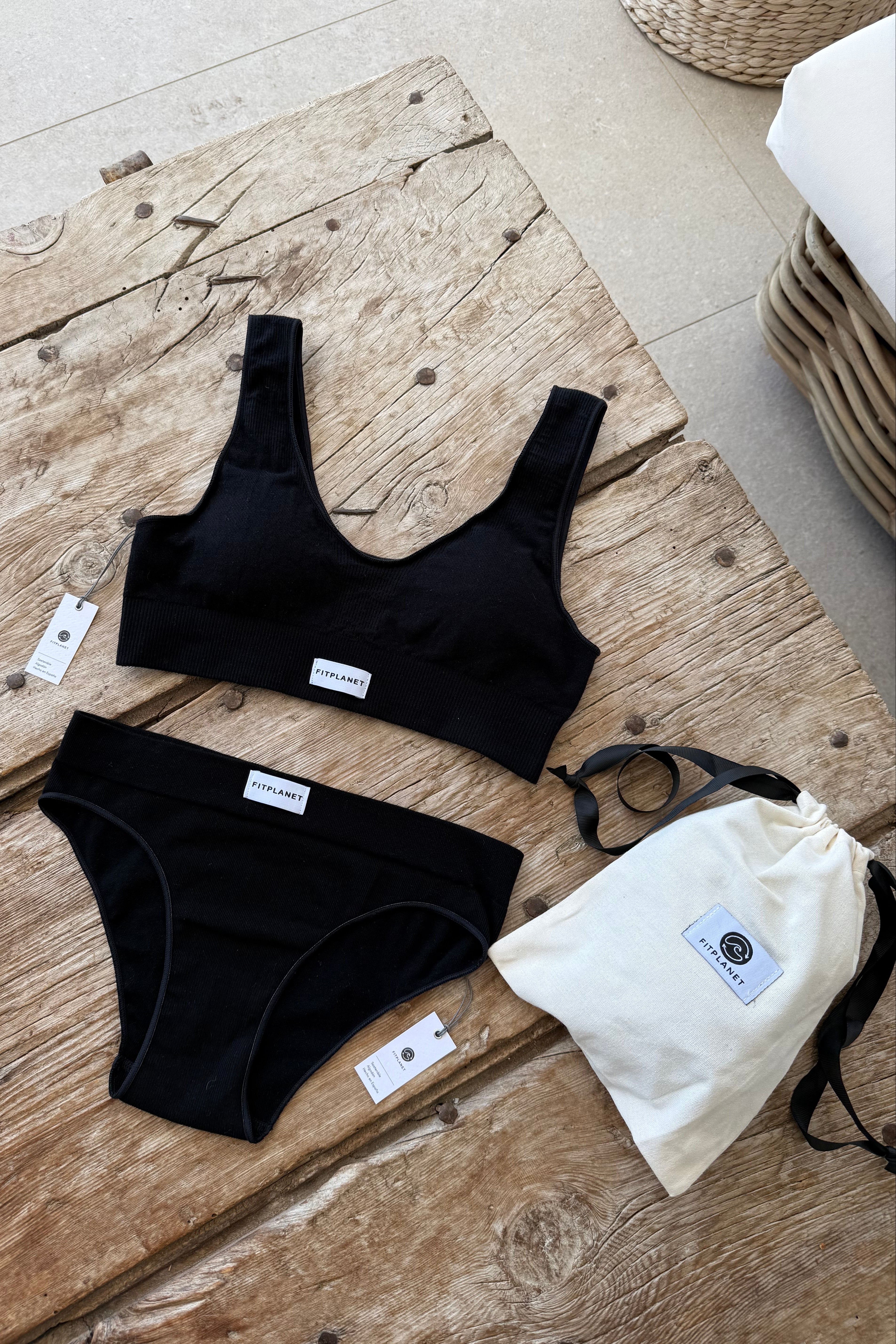 Baumwoll-BH - Schwarz