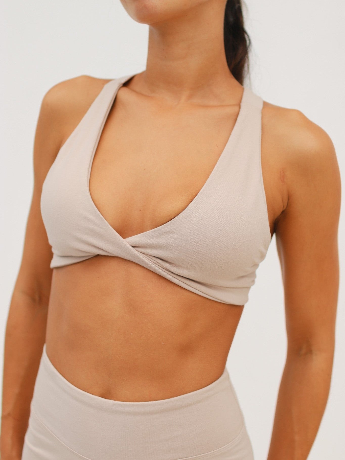 Top Cruzado algodón - Beige
