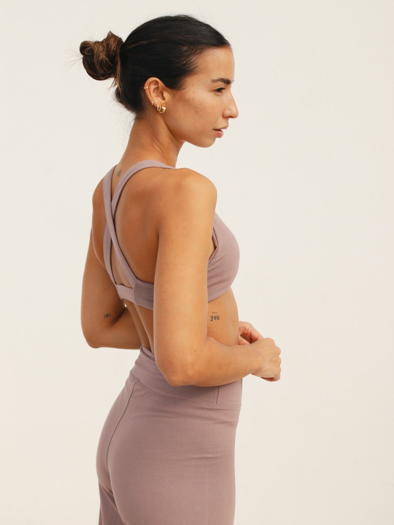 Cotton Wrap Top - Mauve