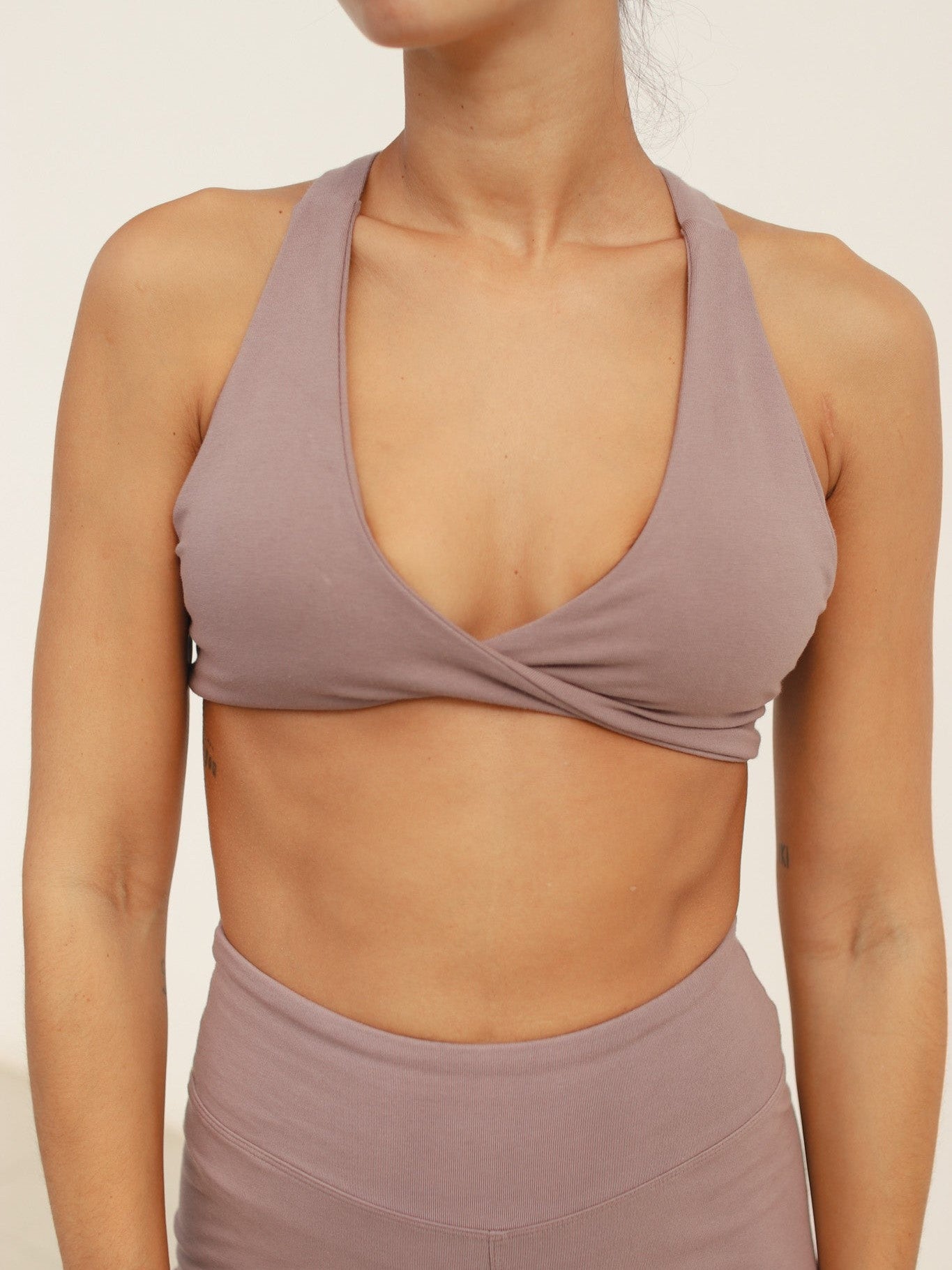 Top Cruzado algodón - Malva