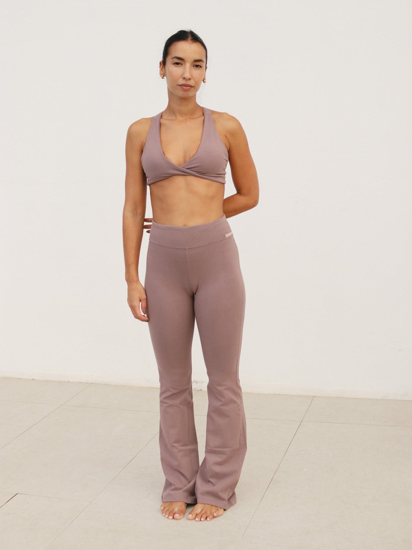 Legging campana algodón - Malva