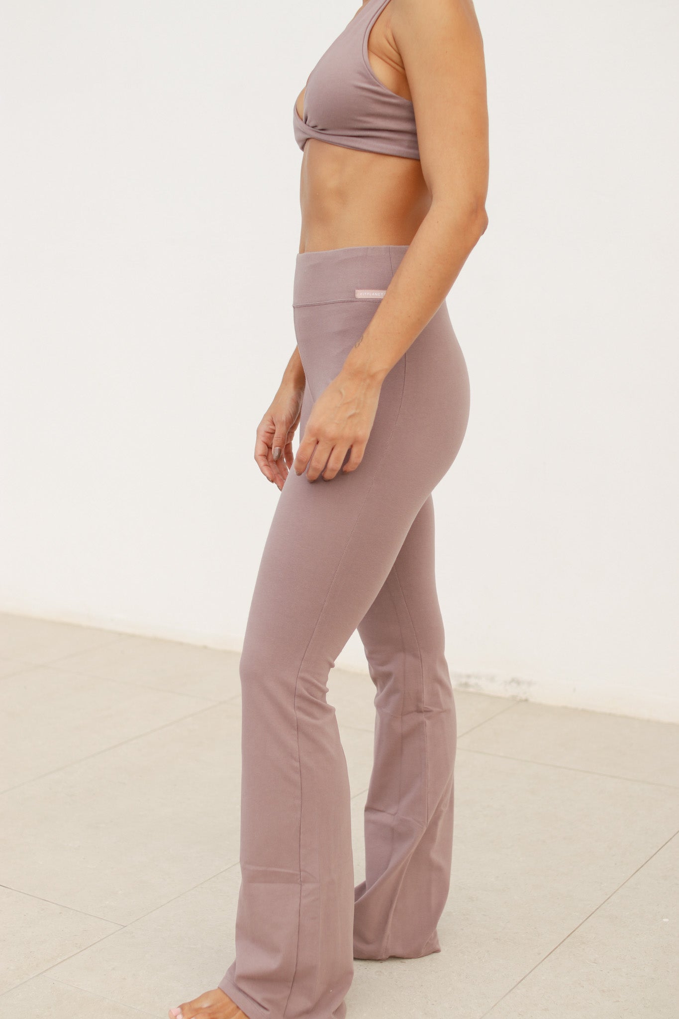 Legging campana algodón - Malva
