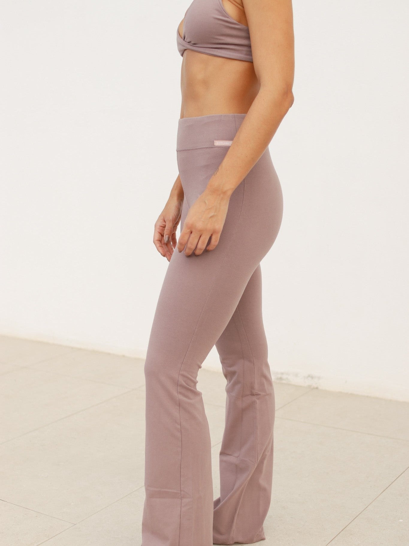Legging campana algodón - Malva