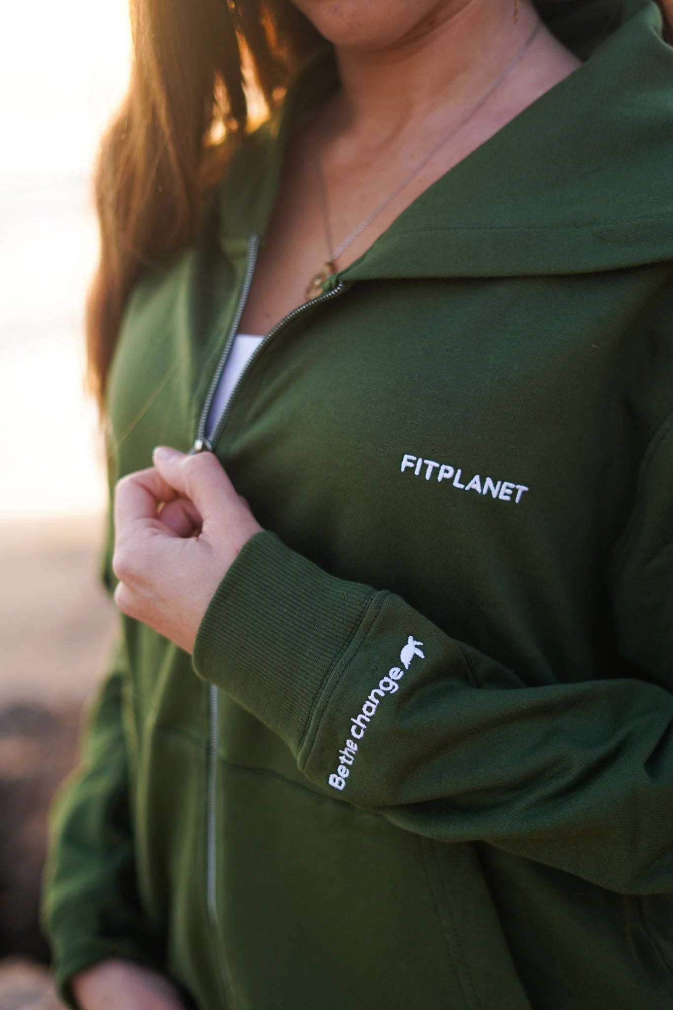 Sudadera Fitplanet Cremallera - Verde