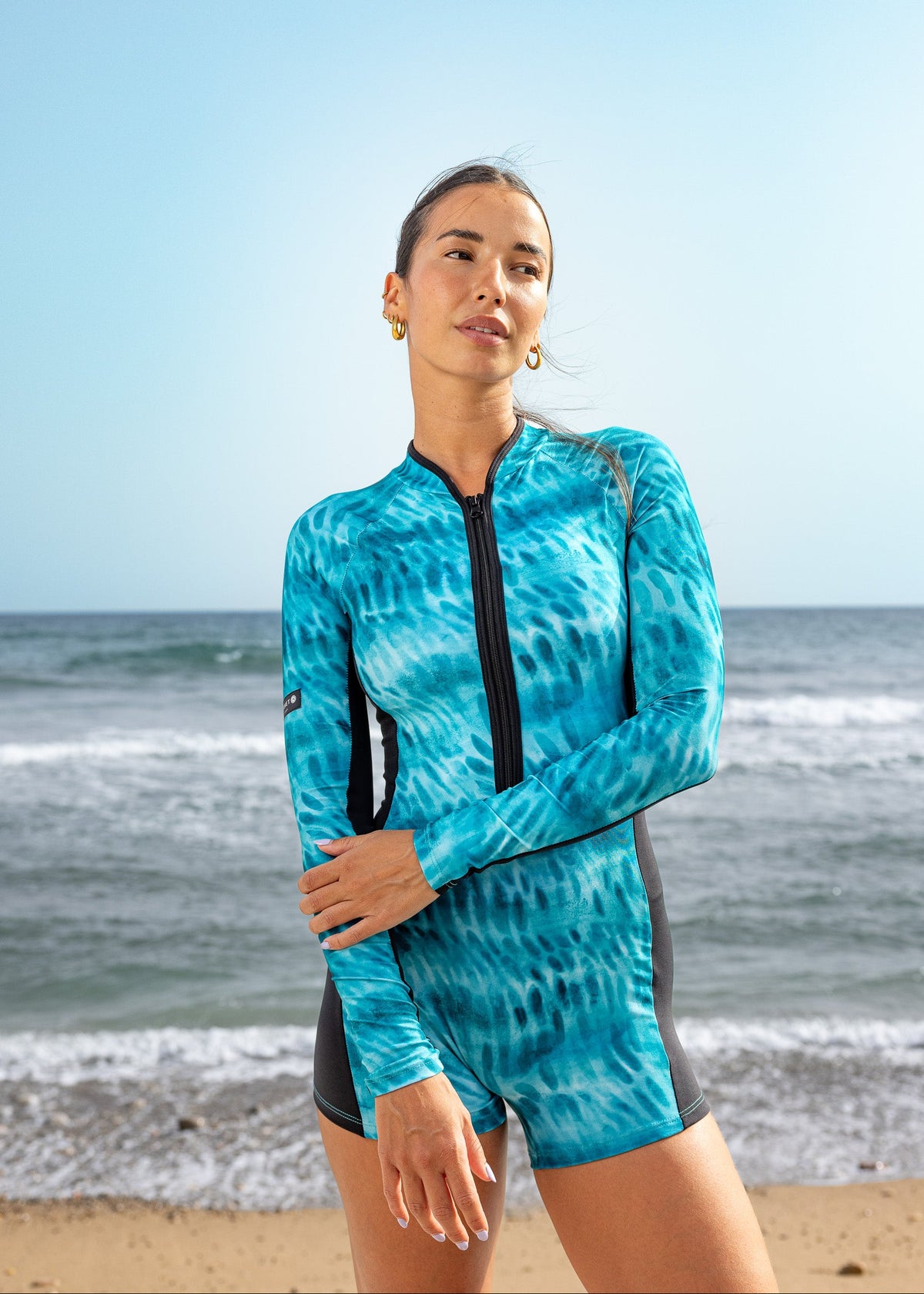Bañador Surf Shorty Tiburón Tigre turquesa