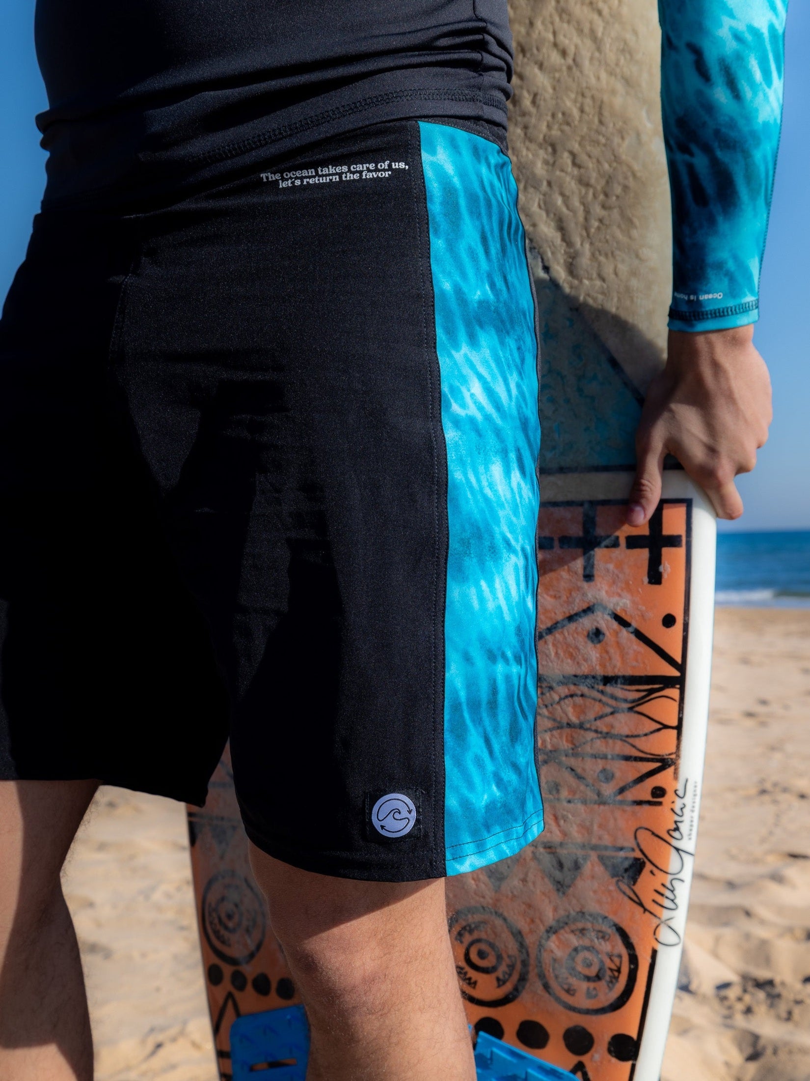 BoardShort - Tiger Shark (Turquoise)