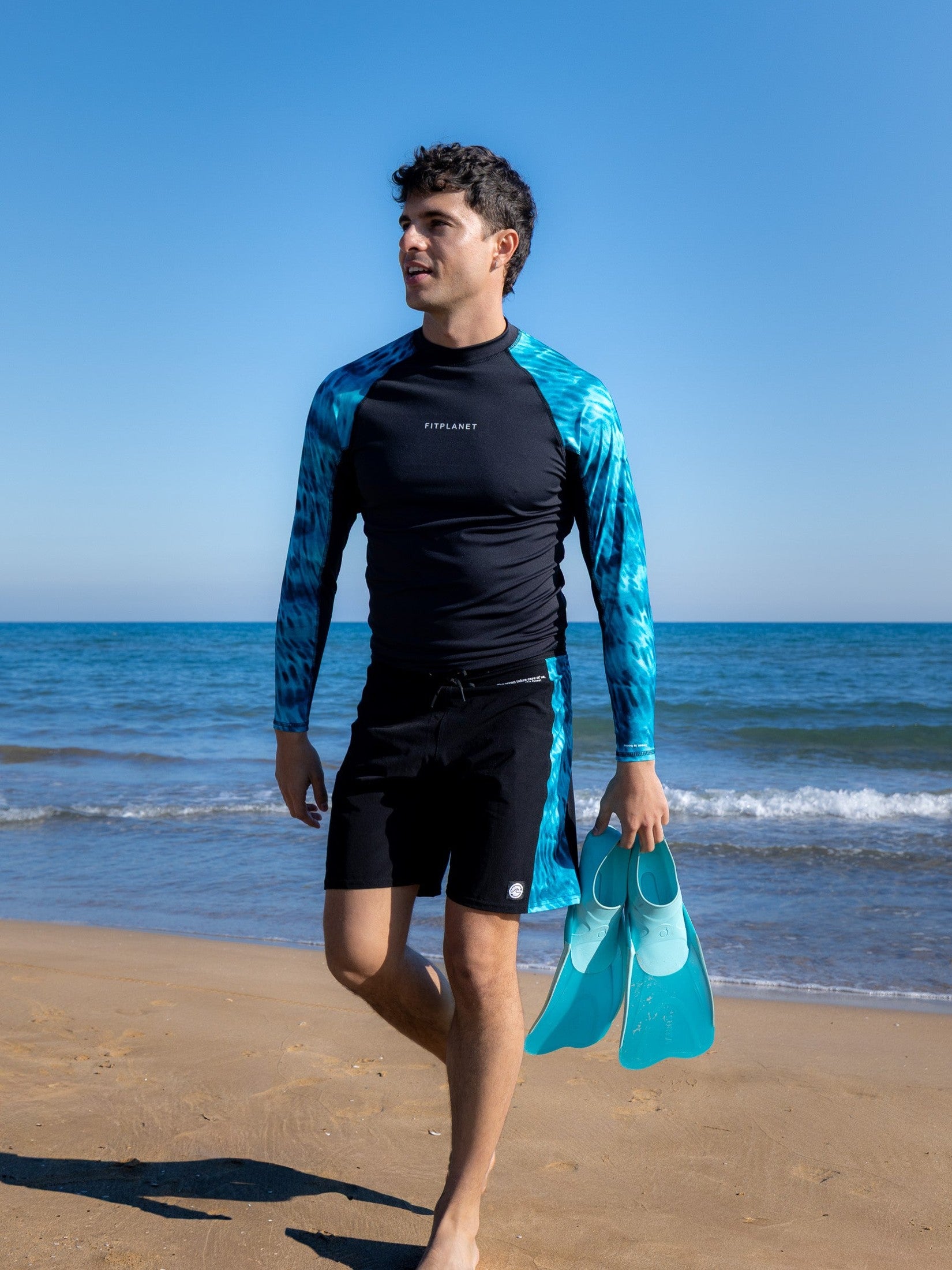 Short de bain - Requin Tigre (Turquoise)