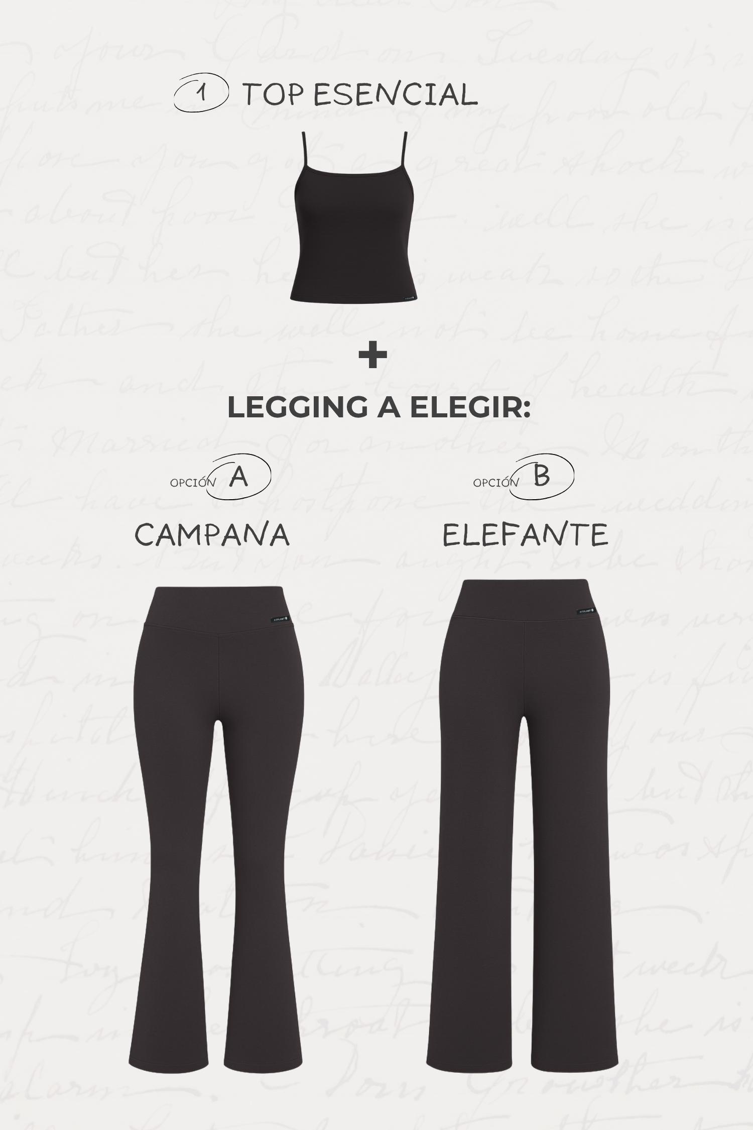 Conjunto Esencial algodón - Negro