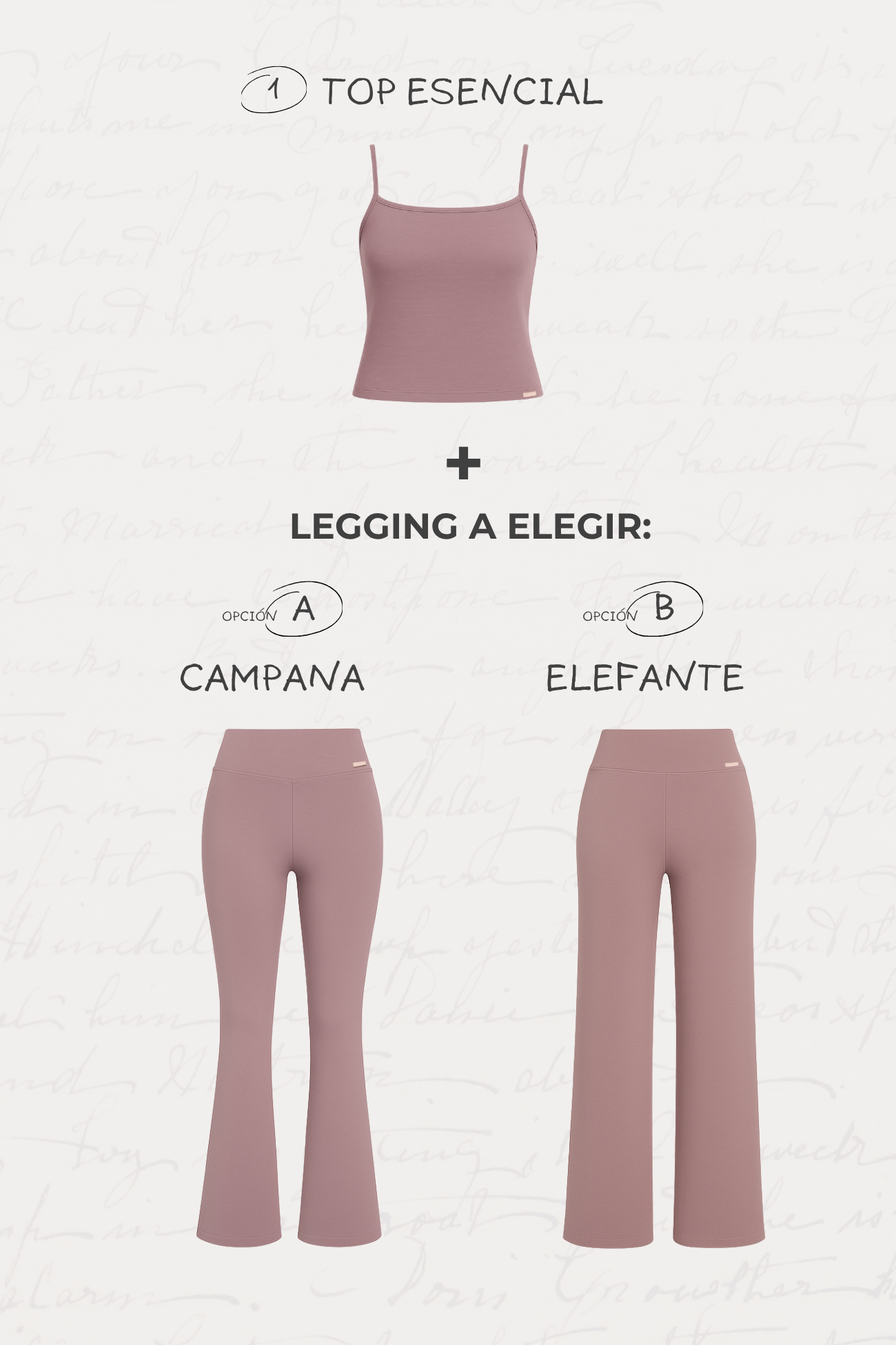 Conjunto Esencial algodón - Malva