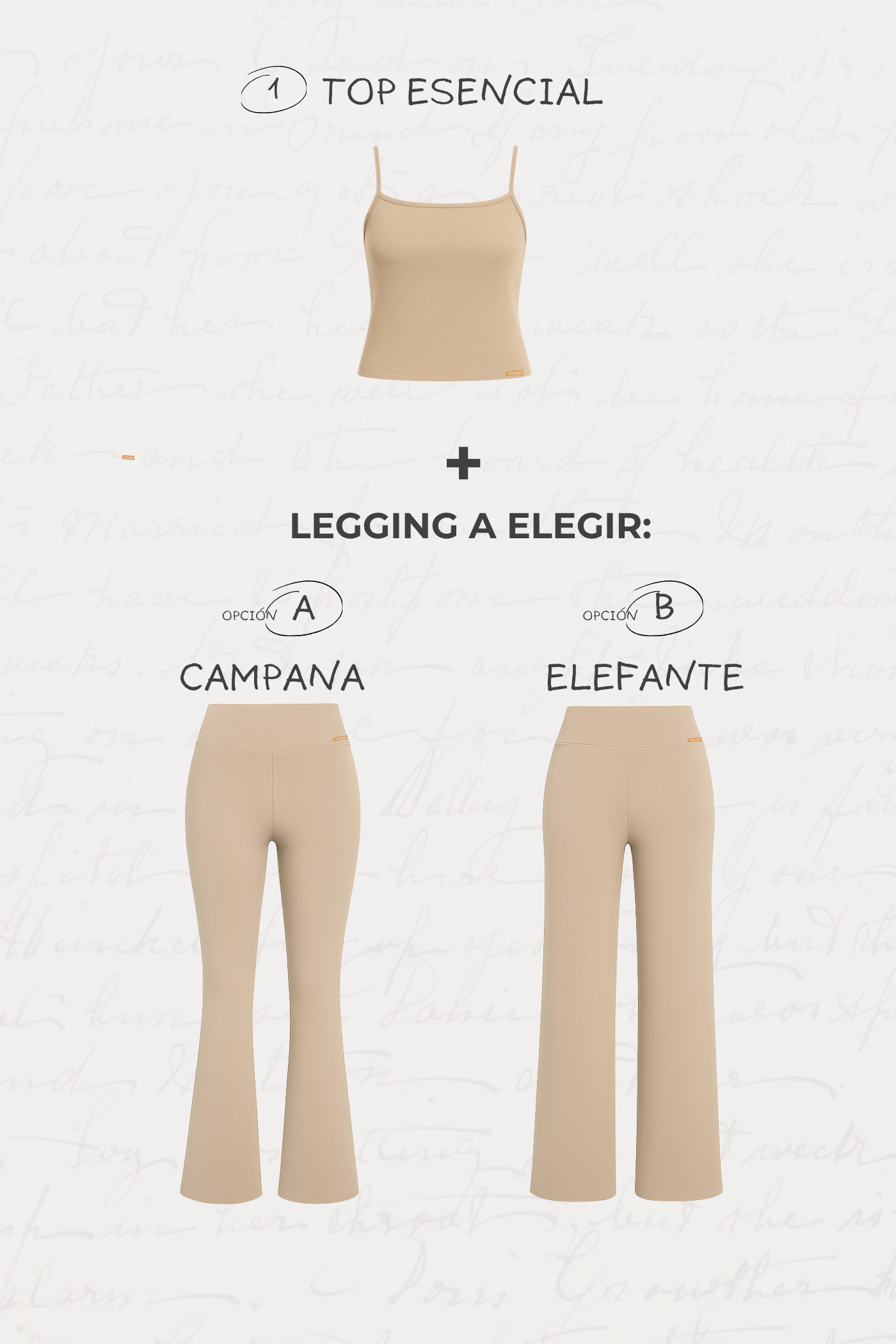 Conjunto Esencial algodón - Beige