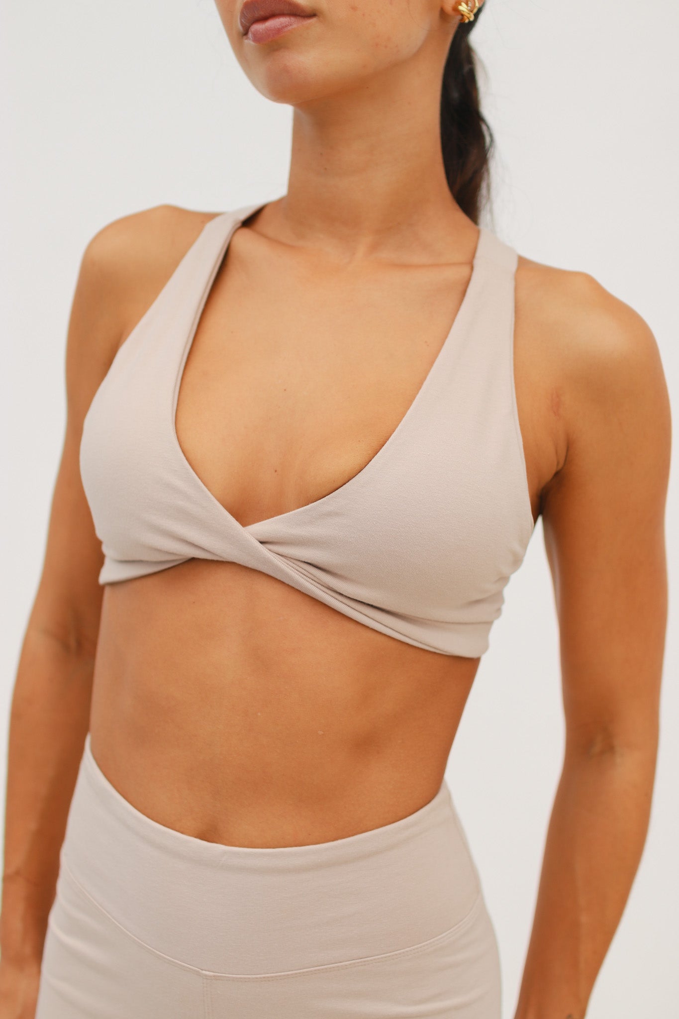 Top Cruzado algodón - Beige