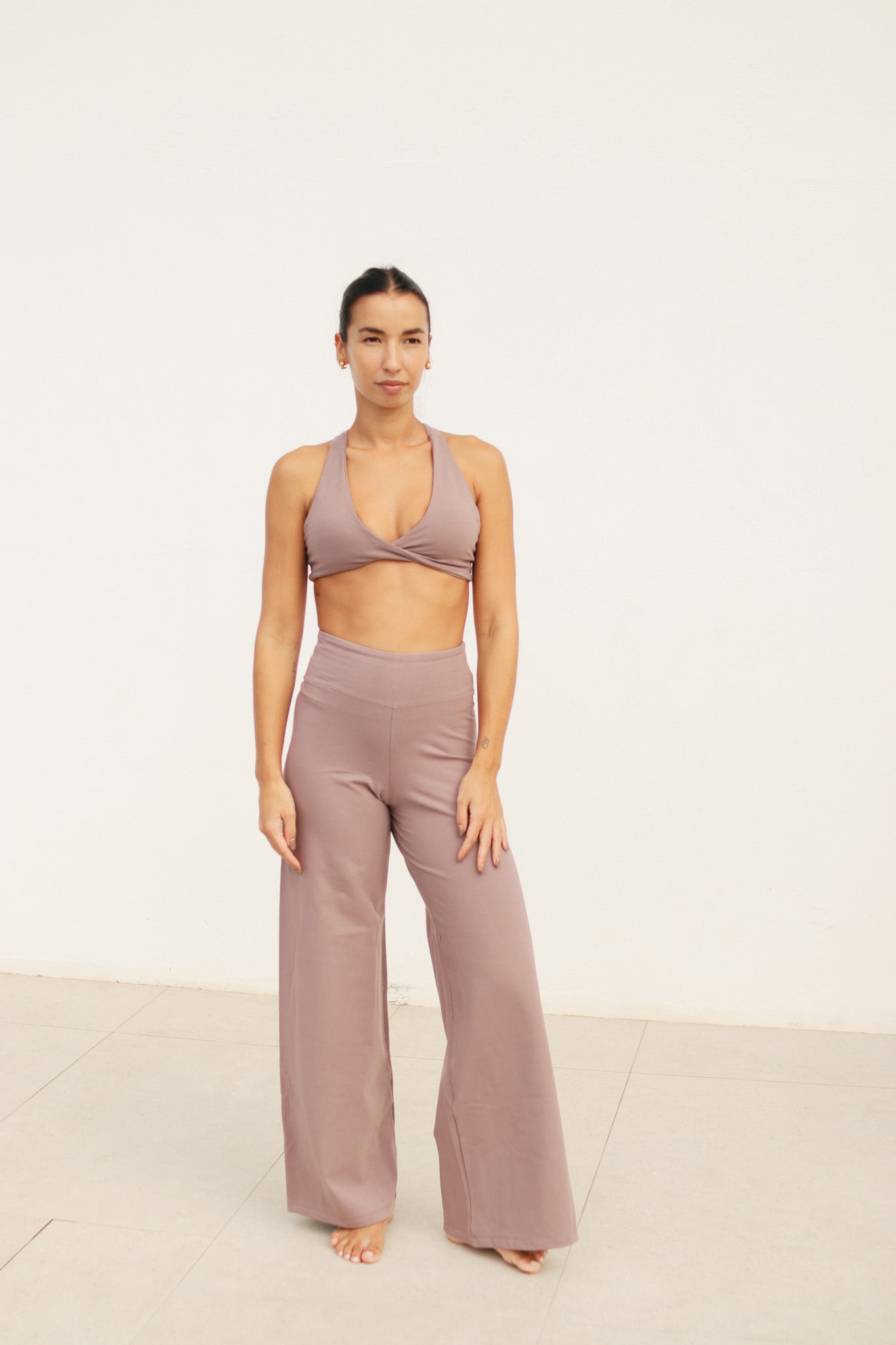 Conjunto cruzado algodón - Malva