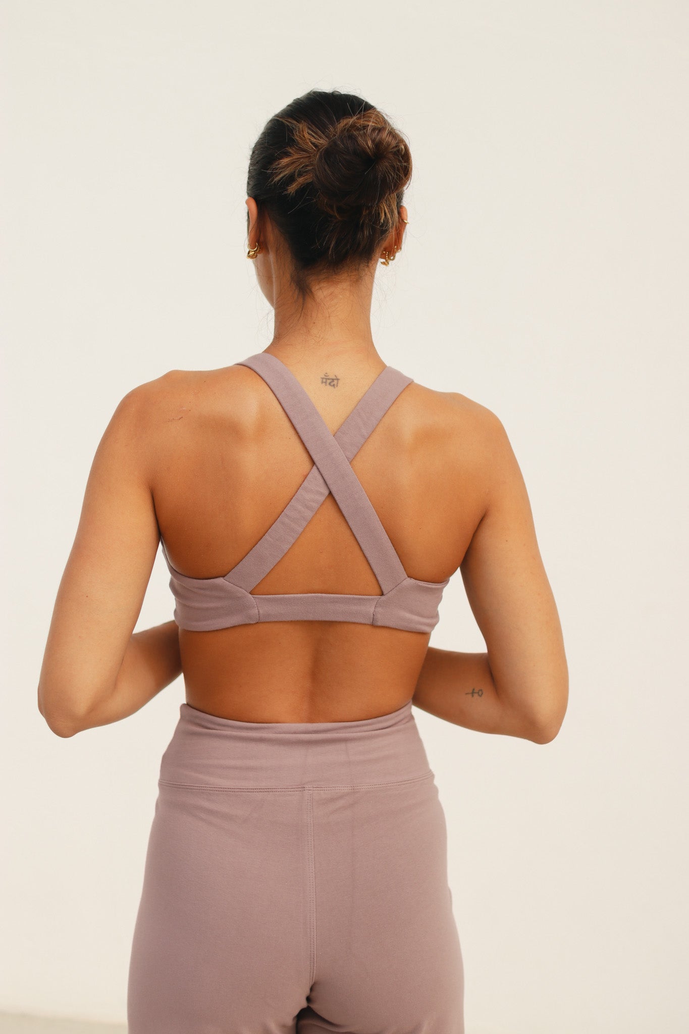 Conjunto cruzado algodón - Malva