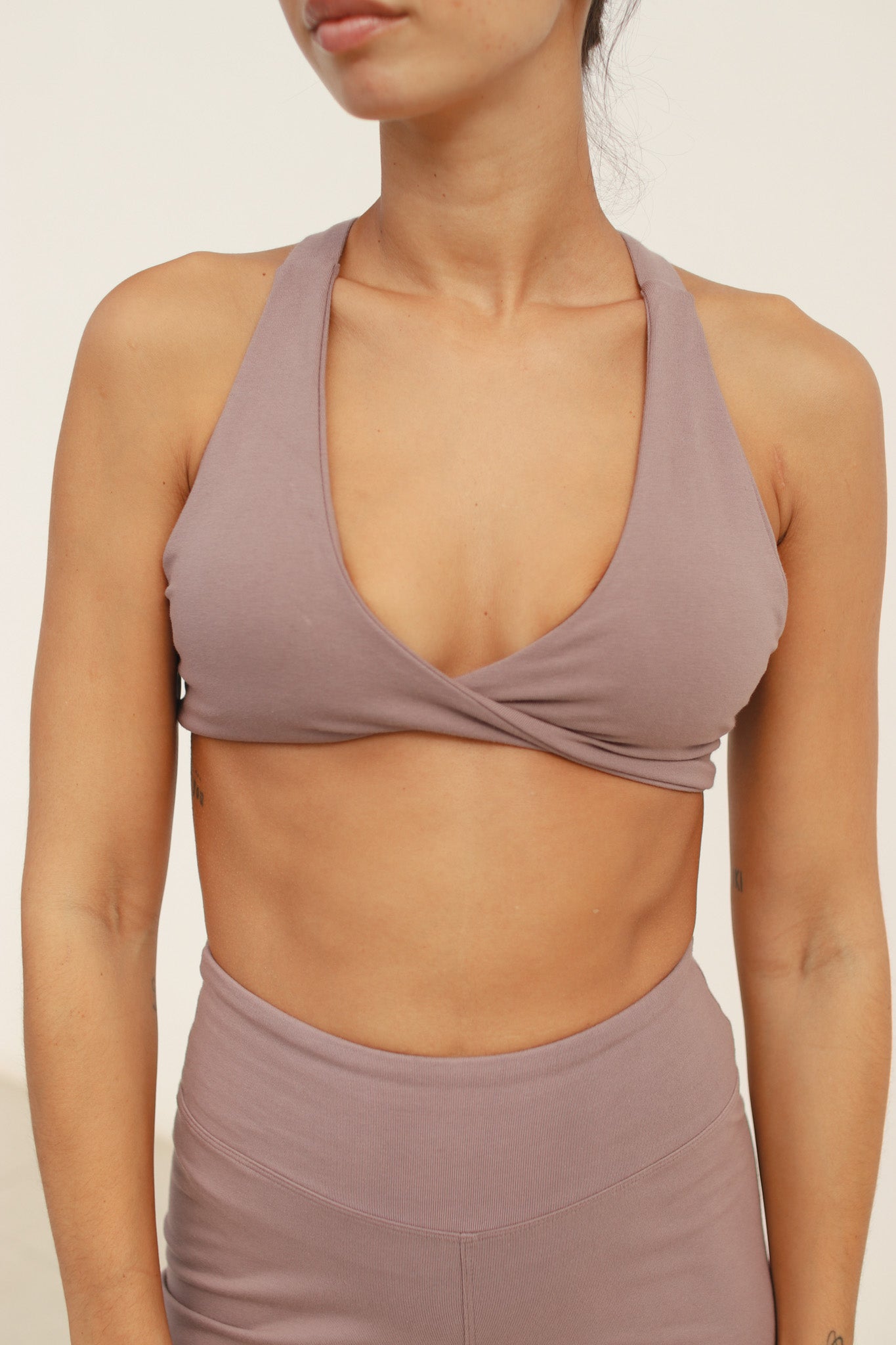 Conjunto cruzado algodón - Malva