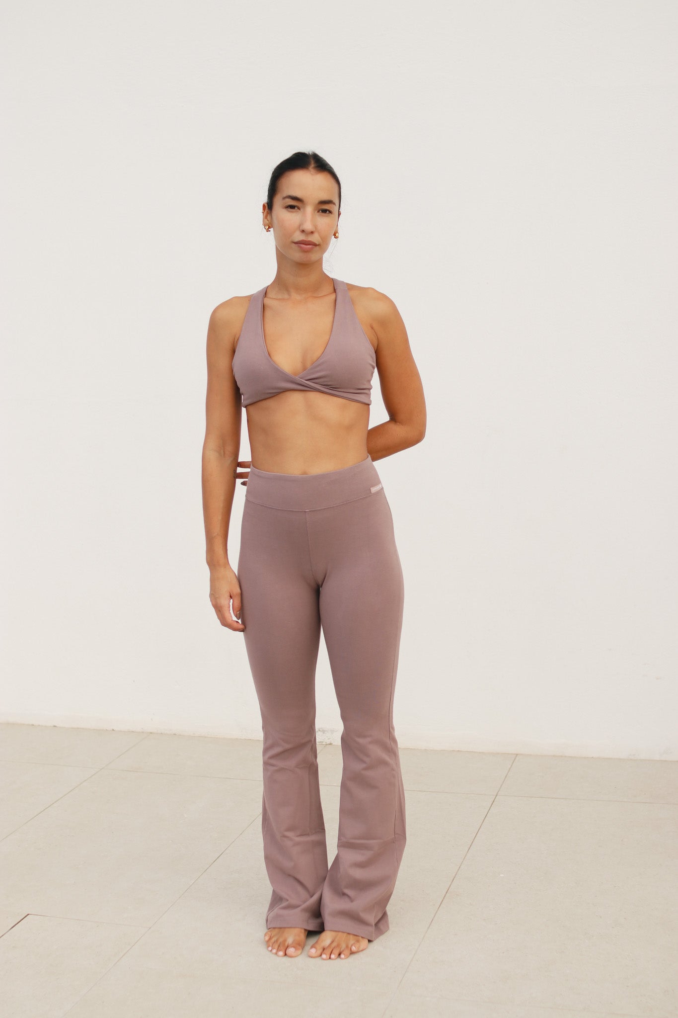 Legging campana algodón - Malva