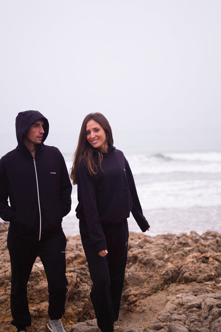 Sudadera Fitplanet Cremallera - Negra