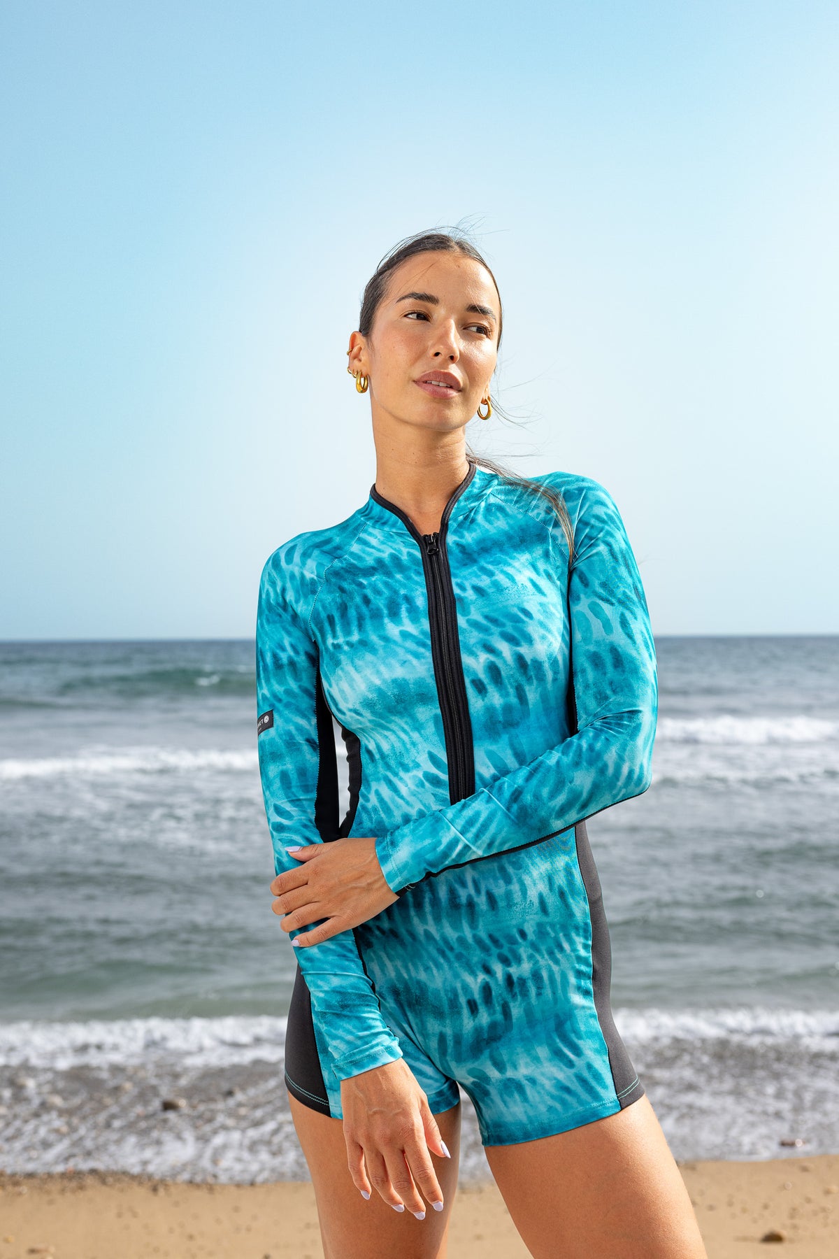 Bañador Surf Shorty Tiburón Tigre turquesa