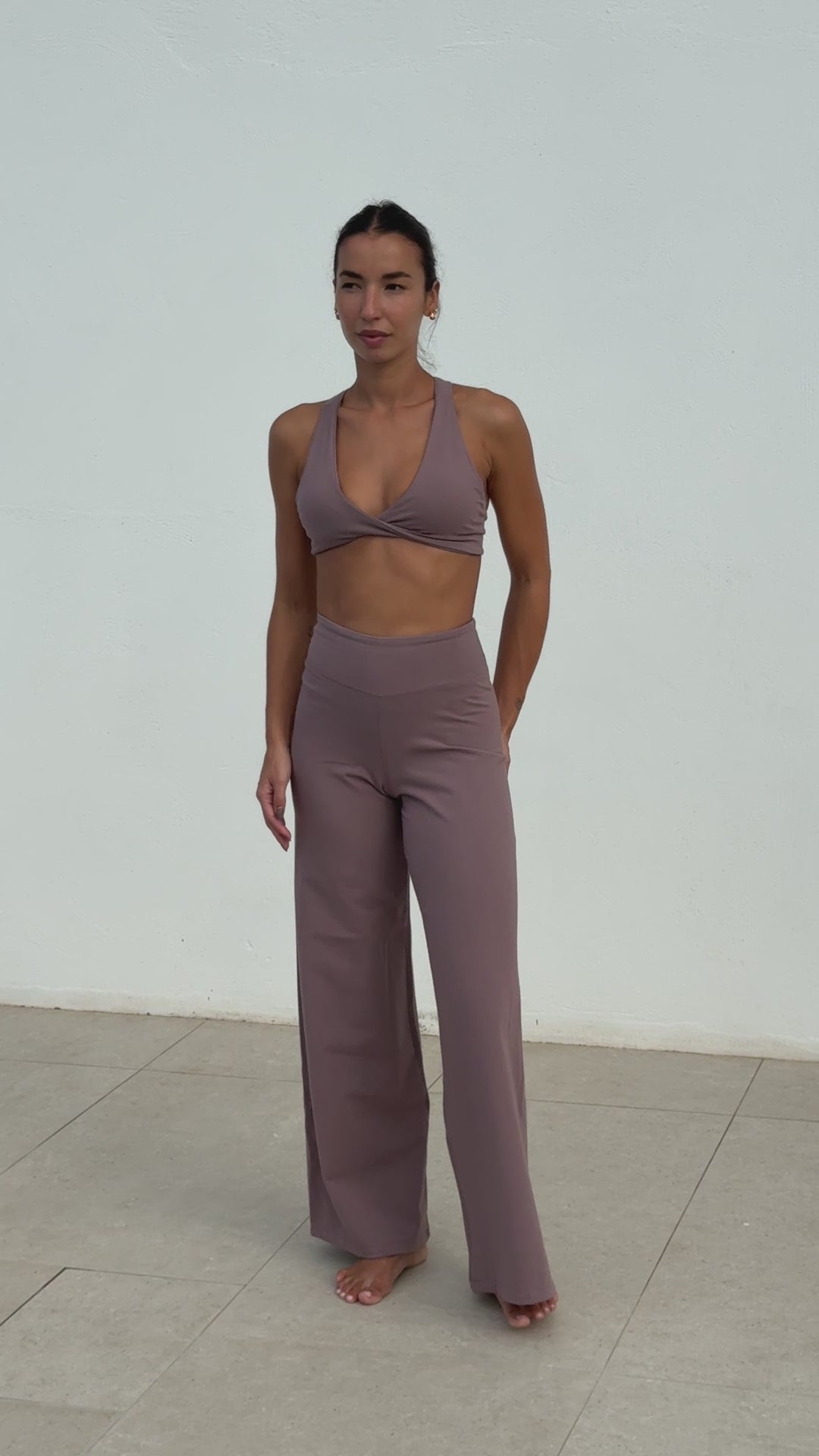 Conjunto cruzado algodón - Malva