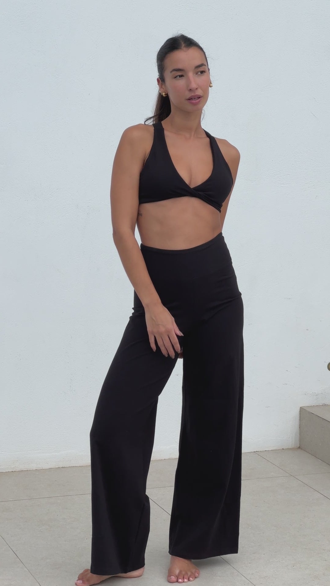 Conjunto cruzado algodón - Negro